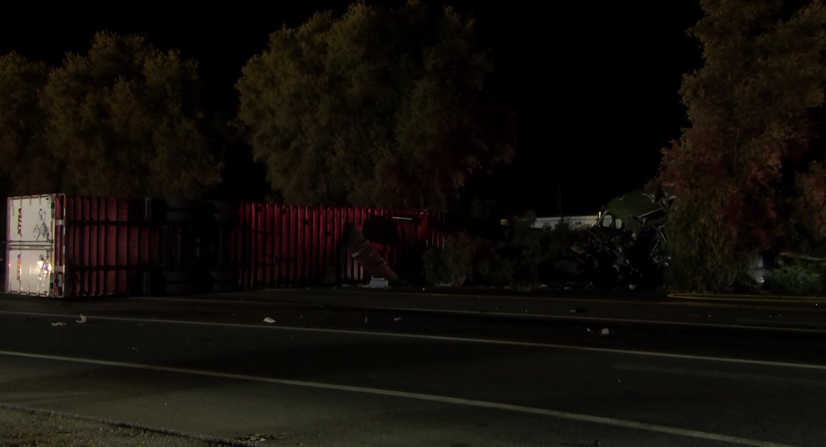 A person is dead, and two others were injured after a crash with a semi-truck near Lindsay, Monday night