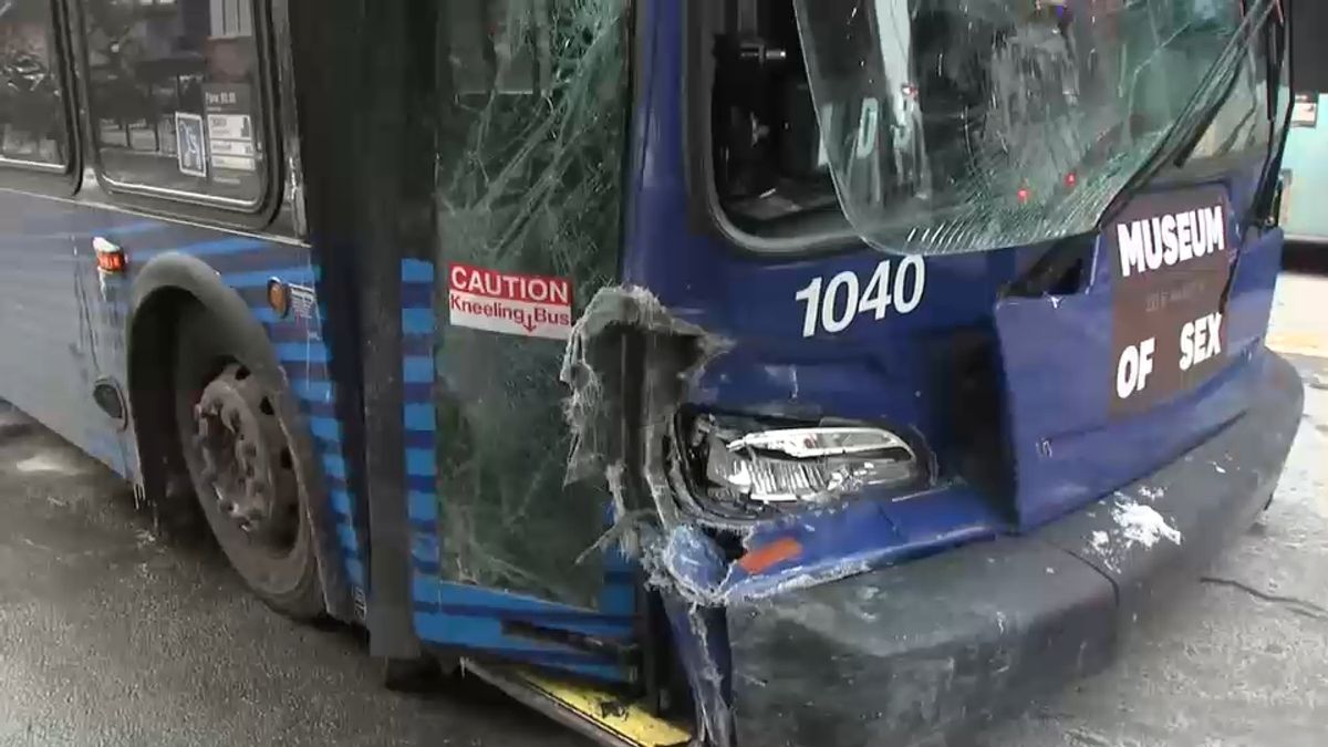 At least 8 people injured when MTA bus collides with cars in the Bronx