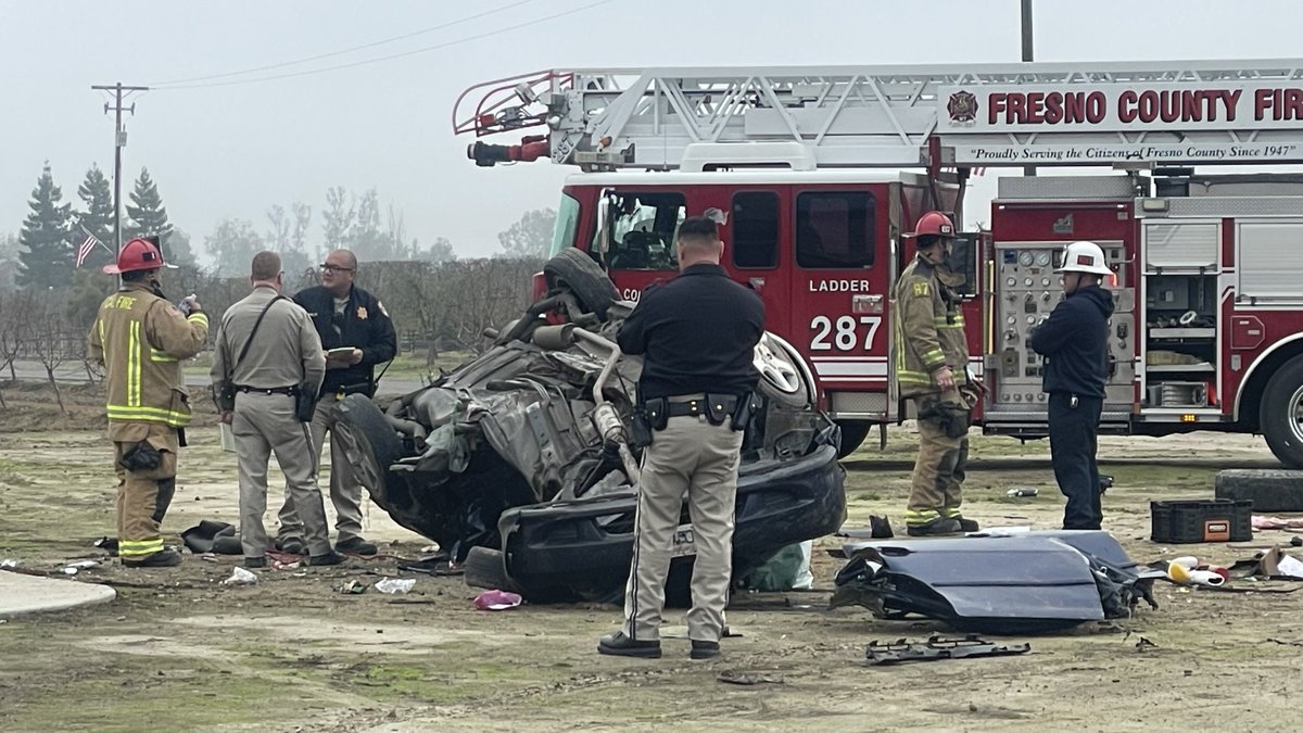A woman and toddler died in a two-vehicle collision at the intersection of Jefferson Ave. and Walnut Ave. near Easton in Fresno County