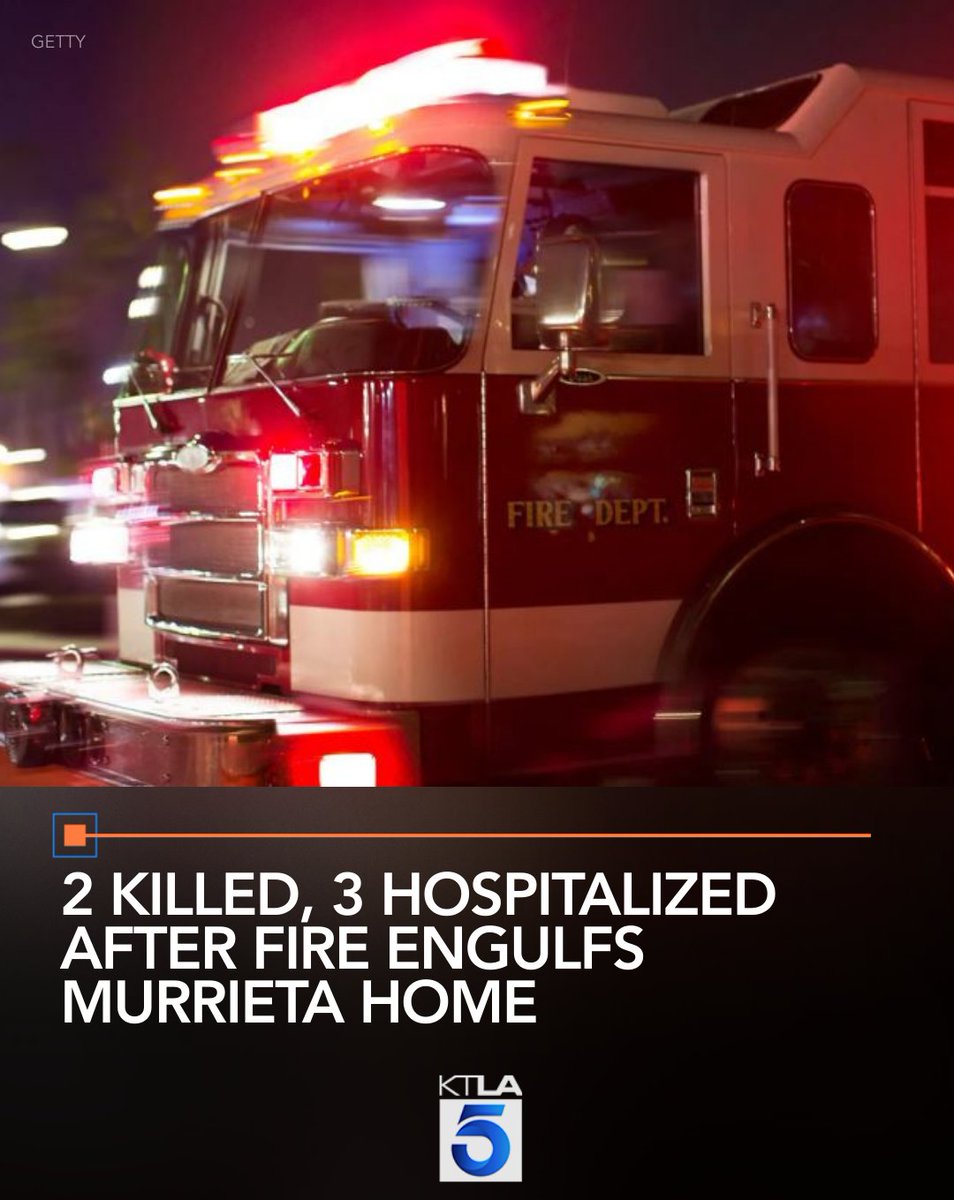 Two people and several pets were killed, and three other residents were hospitalized after a fire engulfed a Murrieta home