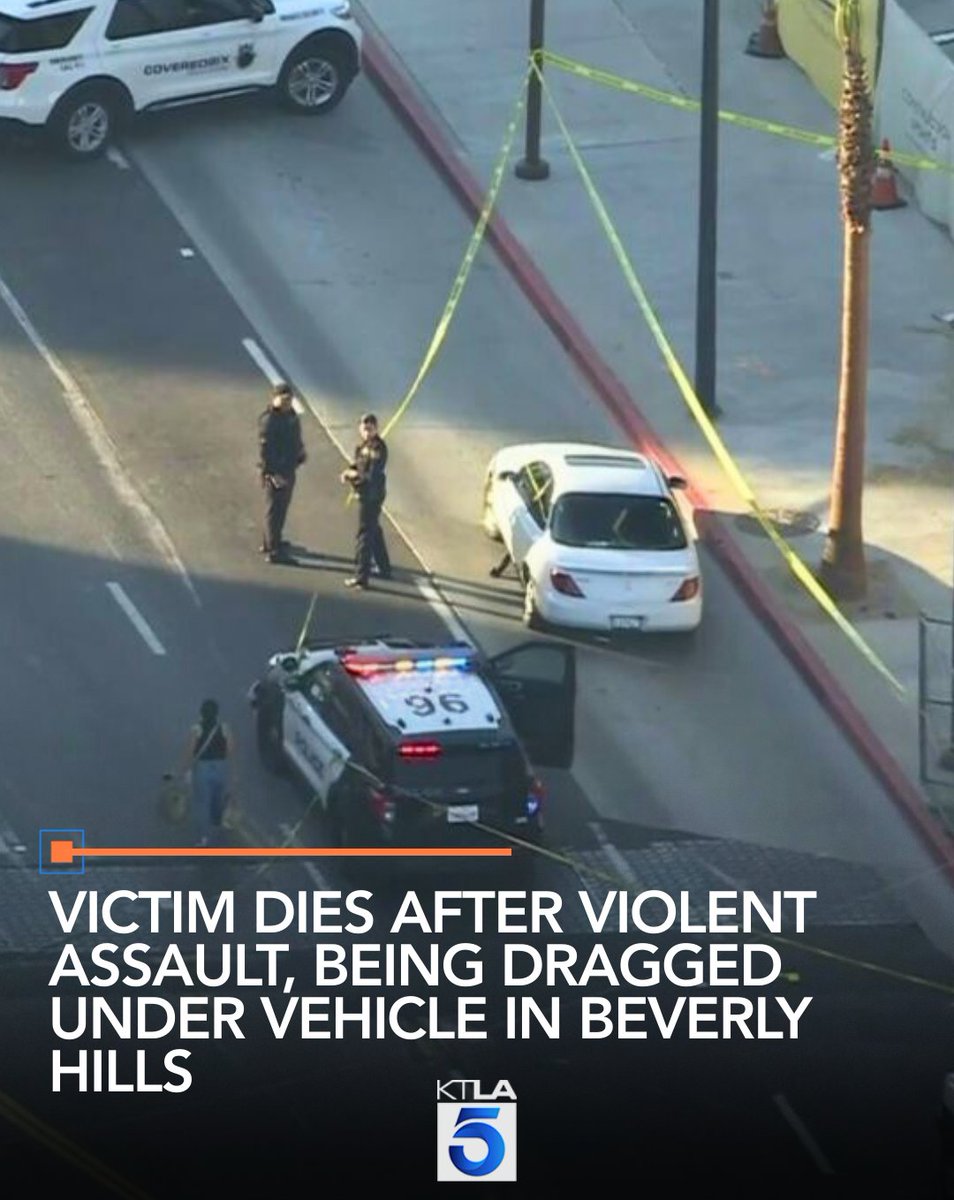 A man was killed after being assaulted and dragged by a vehicle down a busy road in Beverly Hills.