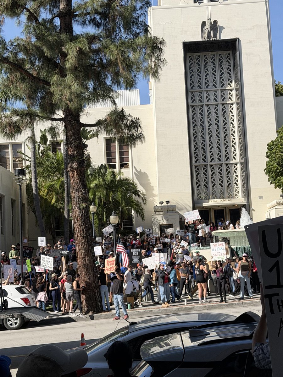 Burbank showed up to exercise their First Amendment rights in front of City Hall