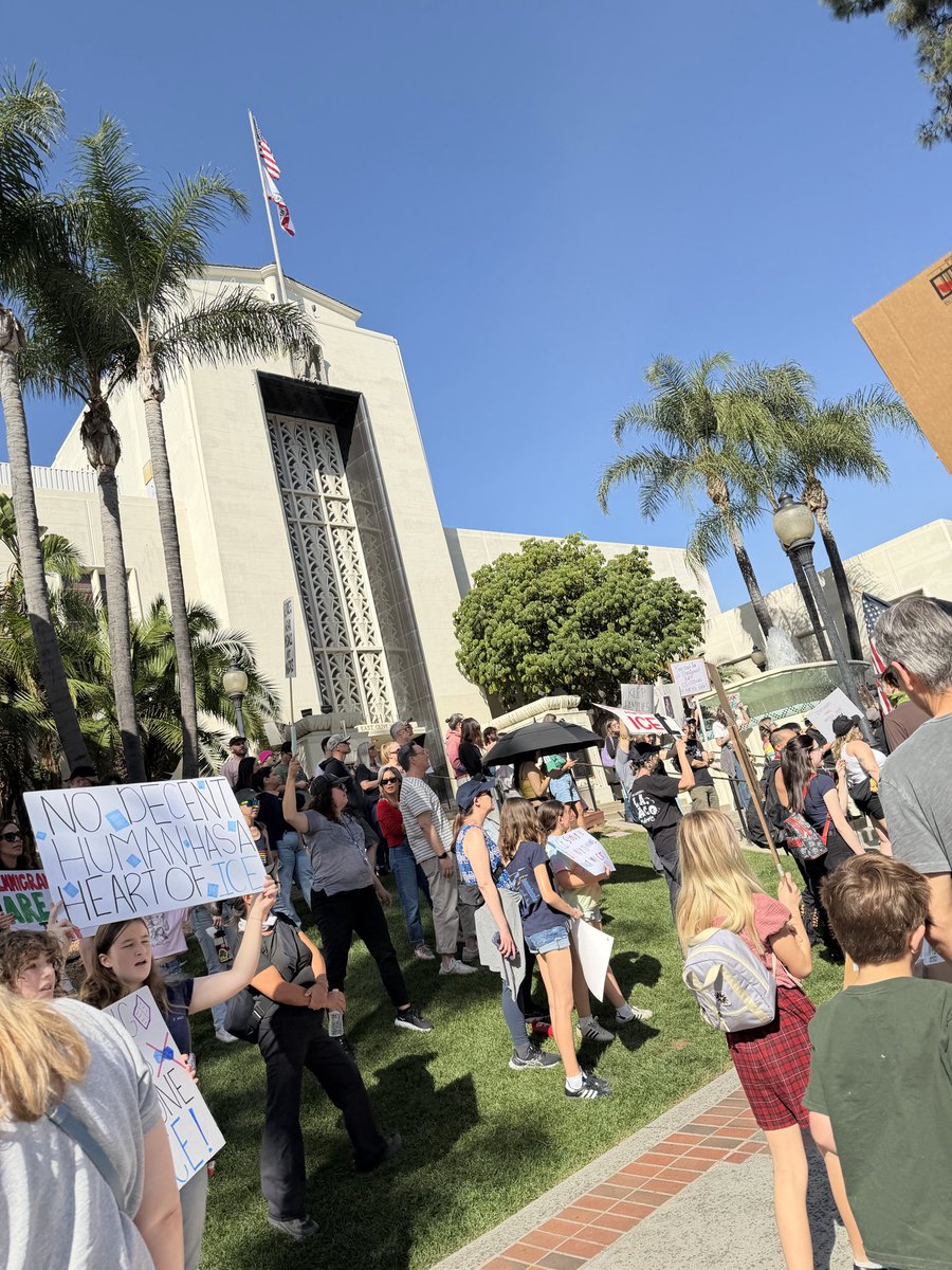 Burbank showed up to exercise their First Amendment rights in front of City Hall