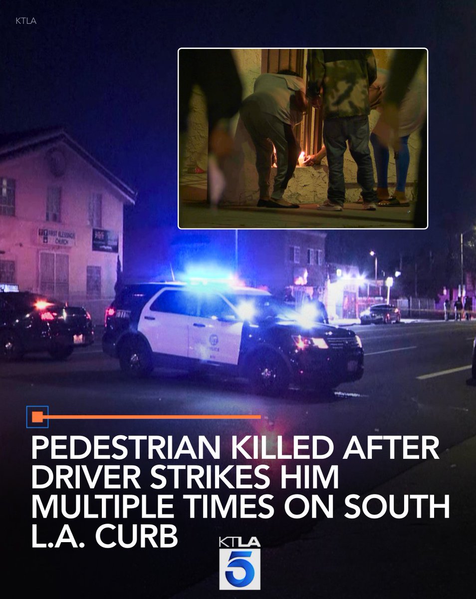 A man was killed in a suspected hit-and-run after a driver struck him multiple times in South Los Angeles early Thursday, authorities said.