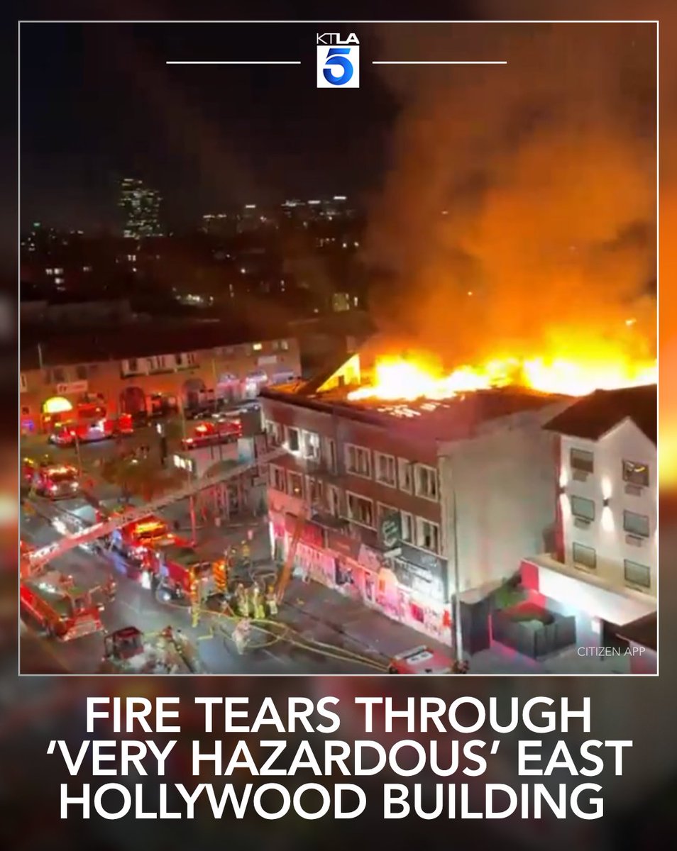 The Los Angeles Fire Department fought and extinguished a blaze that erupted in a building that was described as “very hazardous” for crews to manage