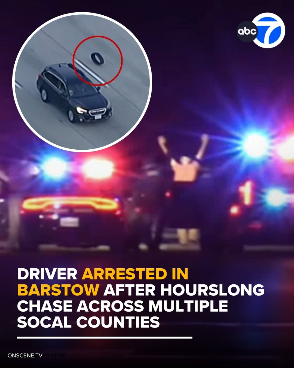 An attempted murder suspect was arrested on Sunday night after leading law enforcement on a lengthy chase across multiple Southern California counties. The chase began in Ventura County and ended well over two and a half hours later and over 150 miles away in Barstow