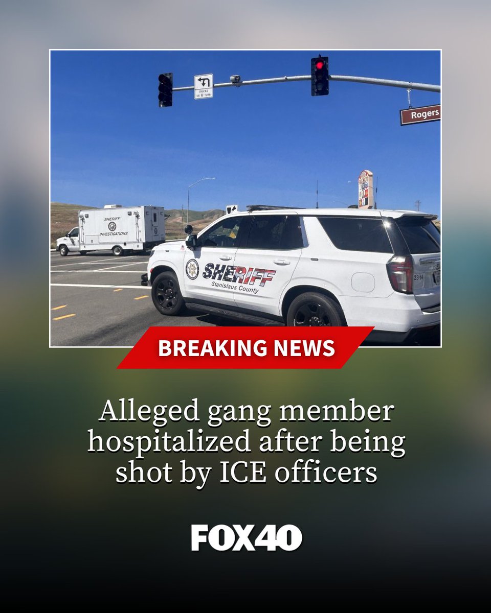 An alleged gang member is in the hospital after being shot by ICE agents, leading to a major law enforcement presence in Stanislaus County