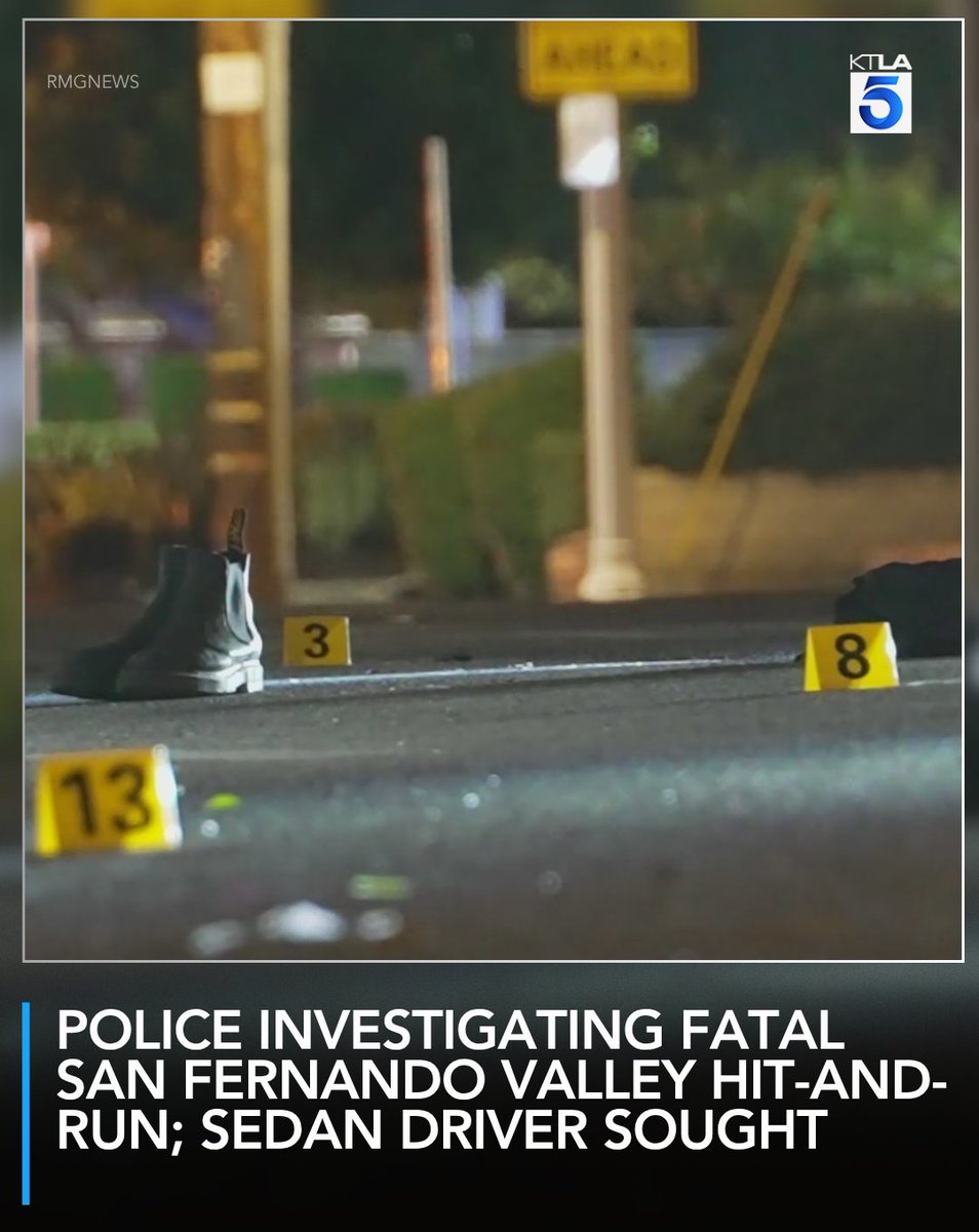 Police are looking for a motorist who fatally struck a pedestrian in Winnetka on Friday night