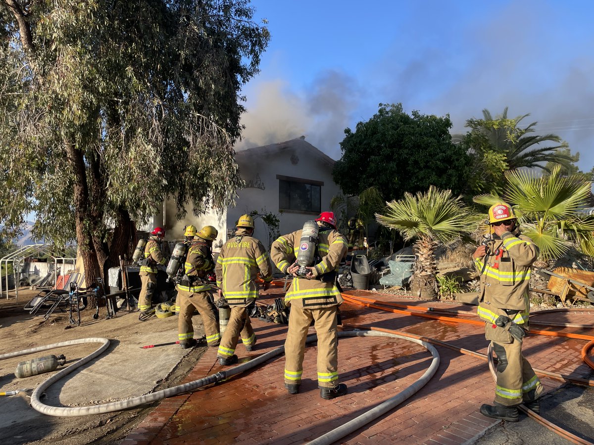 RESIDENTIAL STRUCTURE FIRE  27000 block Ramona Bowl Road in Unincorporated Hemet. Firefighters are on scene of a single-story single family dwelling fire, first arriving unit reported heavy smoke from the elevated crawl space under the house. 