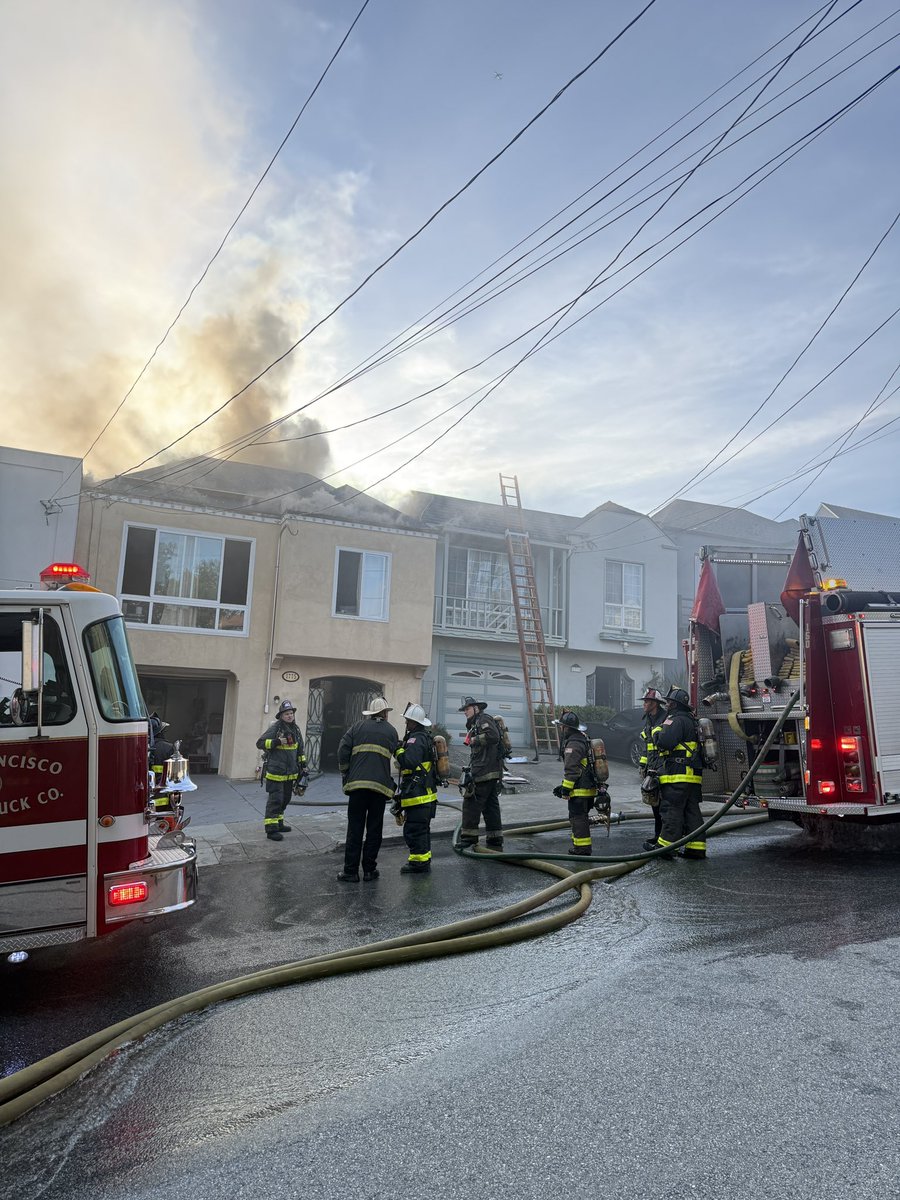 1 - ALARM FIRE San Francisco Fire is on the scene of a 1-alarm structure fire in the 1700 block of 31st Ave. Initial reports fire in the attic. This was a building under construction. Fire contained to the roof of one building.