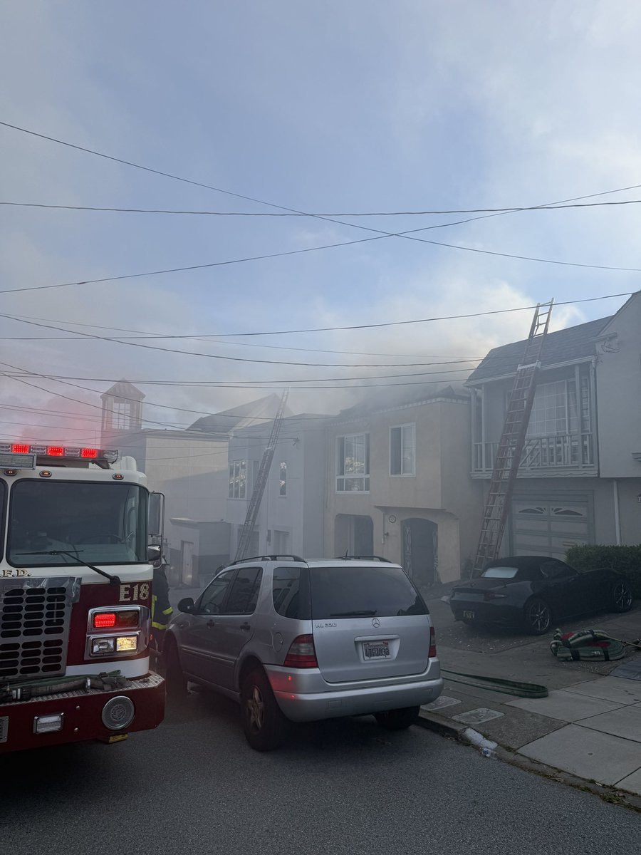 1 - ALARM FIRE San Francisco Fire is on the scene of a 1-alarm structure fire in the 1700 block of 31st Ave. Initial reports fire in the attic. This was a building under construction. Fire contained to the roof of one building. 