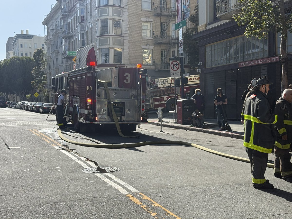 1 - ALARM FIRE San Francisco Fire was on the scene of a 1-alarm structure fire in the 400 block of Ellis. Initial reports fire contained inside of a room on the 4th floor. One person had a complaint for a minor injury and was transported to a local hospital.