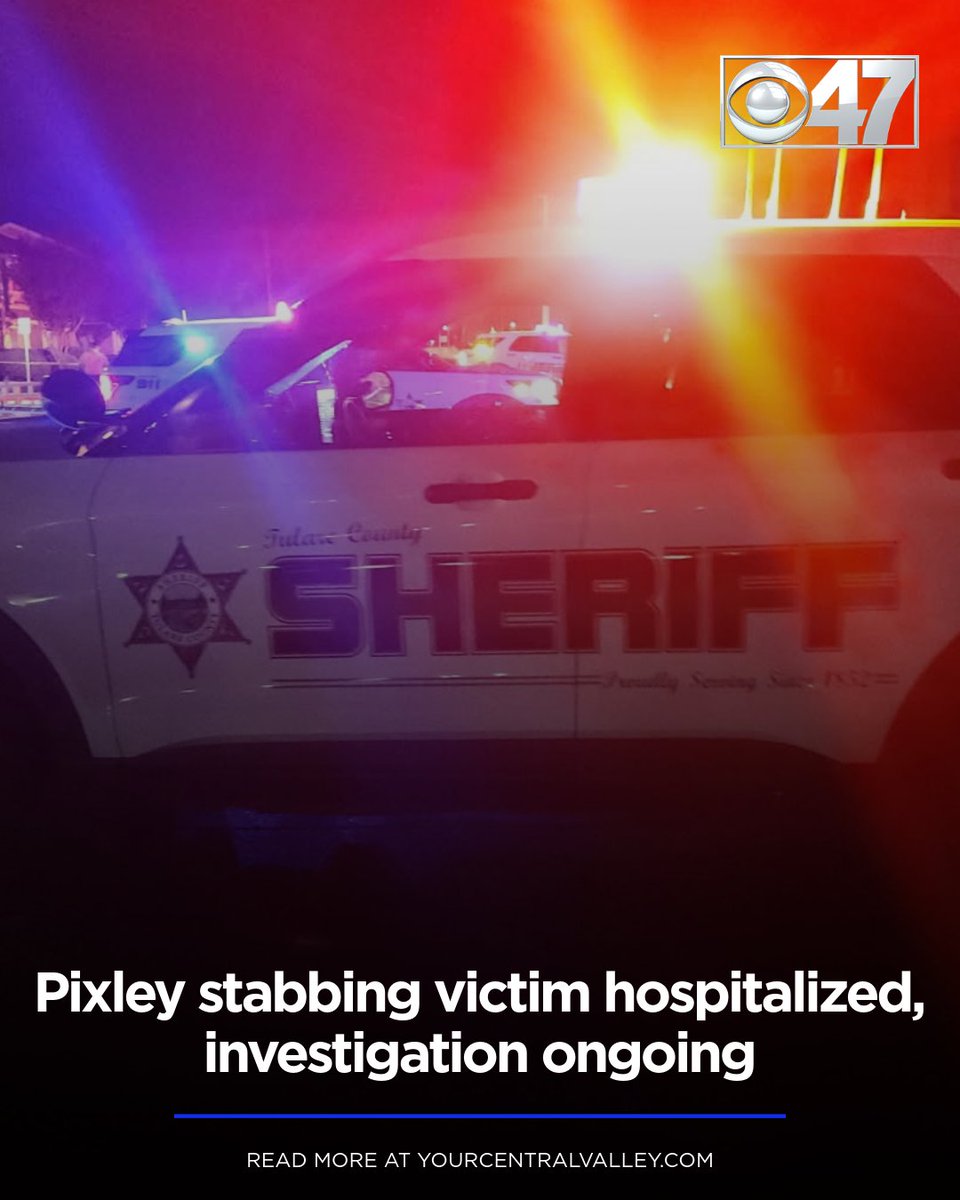 A person was hospitalized following a stabbing in Pixley on Monday night, according to the Tulare County Sheriff’s Office