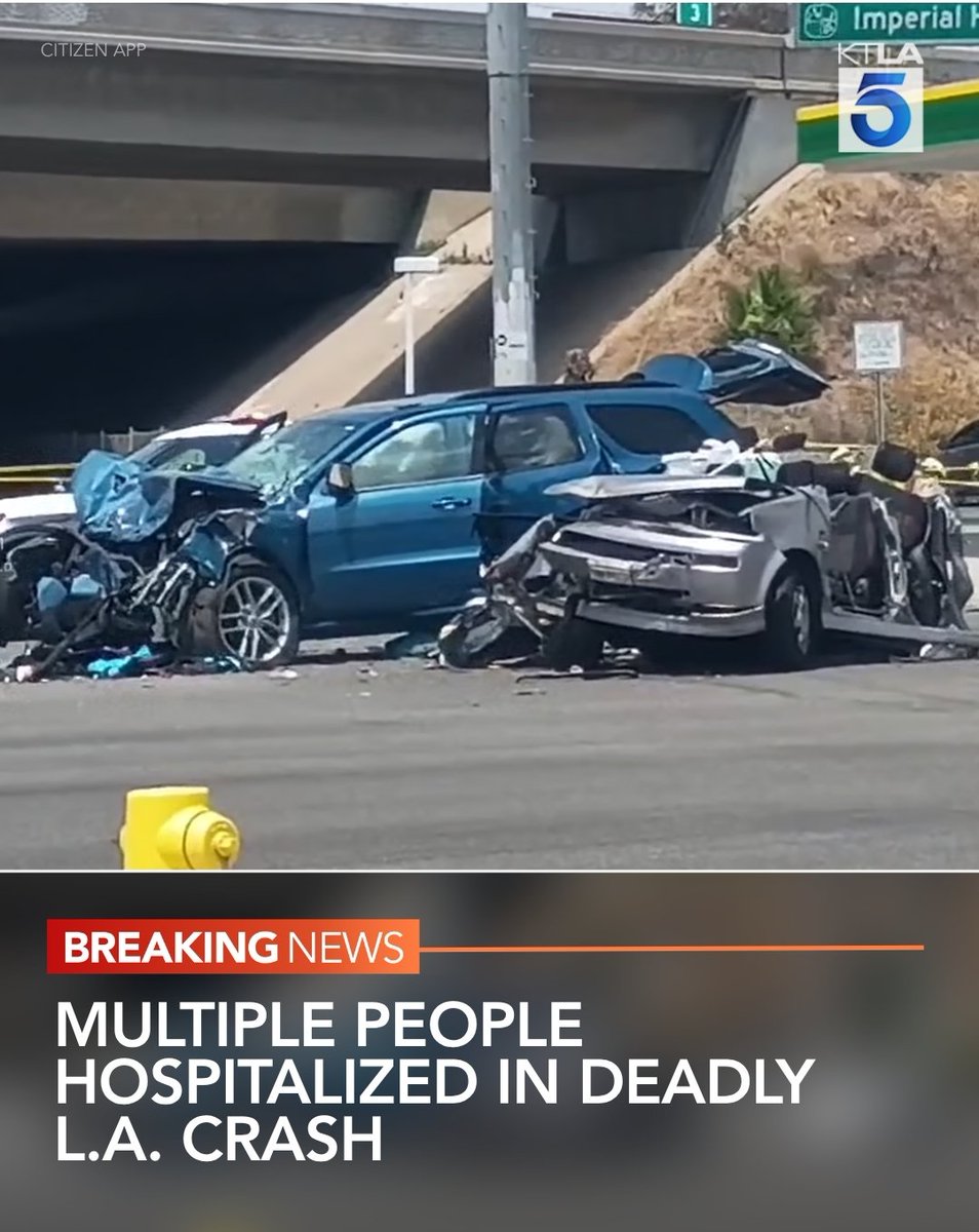 One person is dead and three more were injured in a multi-car crash in Hawthorne
