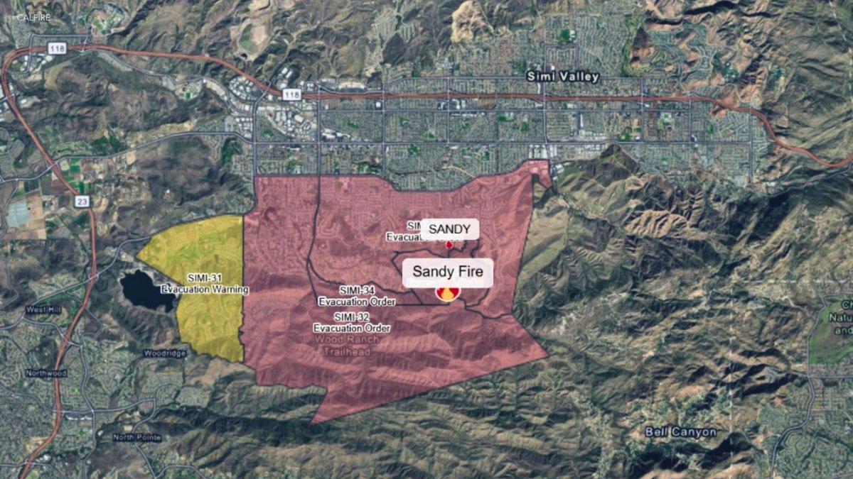 The SandyFire is burning 180 acres with 200 firefighters on scene.
