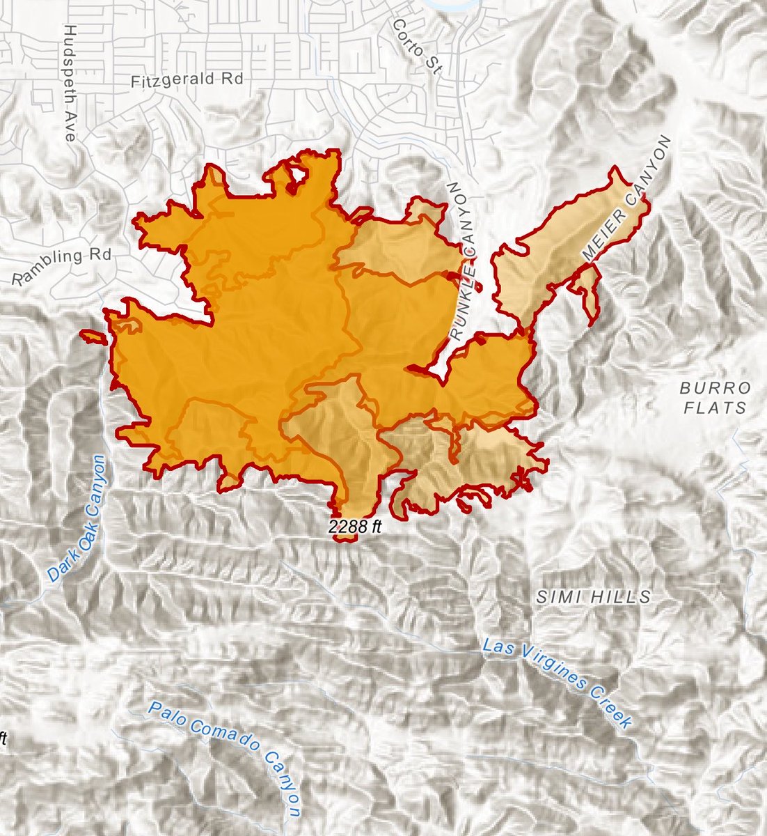 SandyFire The Fire was earlier Mapped by Cal Fire Intel 641 at 2,114 acres at 4:13PM. VCFD Copter 5 and Helitanker 61 remains overhead, Rotor Wing is working the Fire in the Area of Arness Fire Road.SandyFire Aircraft Assisting. Air Attack 05. VCFD Copters 5, 9, Helitanker 61. Aircraft is working a Flare Up in the Area above Redwood Grove 