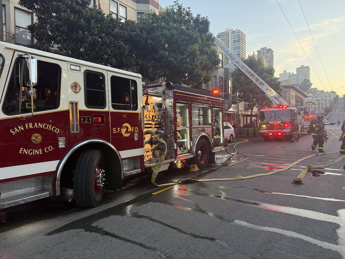 1 - ALARM FIRE San Francisco Fire is on the scene of a 1-alarm structure fire in the 1600 block of Union street. Initial reports fire in the flue. Fire contained to one building.  