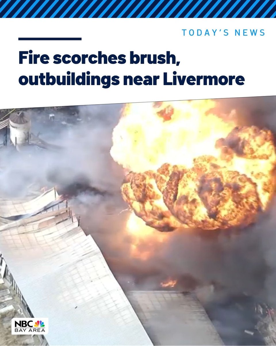 Flames burned through brush and multiple outbuildings near Livermore