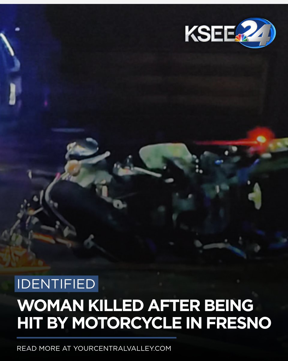 The woman who was killed after being hit by a motorcycle was named by the Fresno County Coroner’s Office on Tuesday.