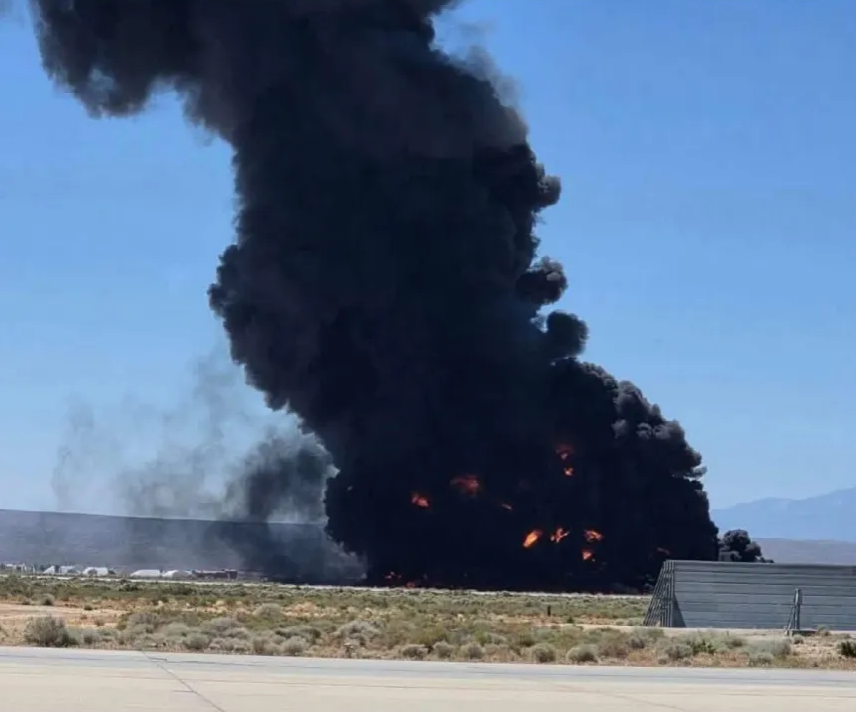 A U.S. Air Force B-52 Stratofortress crashed shortly after takeoff at Edwards Air Force Base at around 11:20 a.m., no details yet on casualties or the cause of the crash