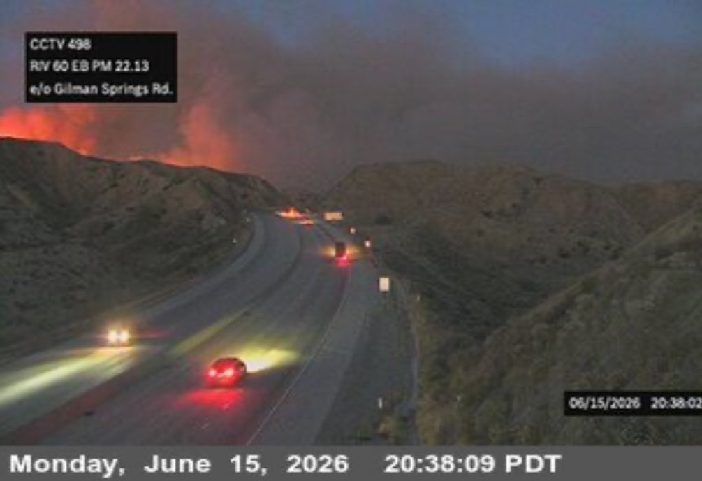 ShoreFire the Fire has Reached Highway 60 and Engines are in the Area ready to Engage. Helicopters are also overhead.ShoreFire The Fire is continuing to be Active  