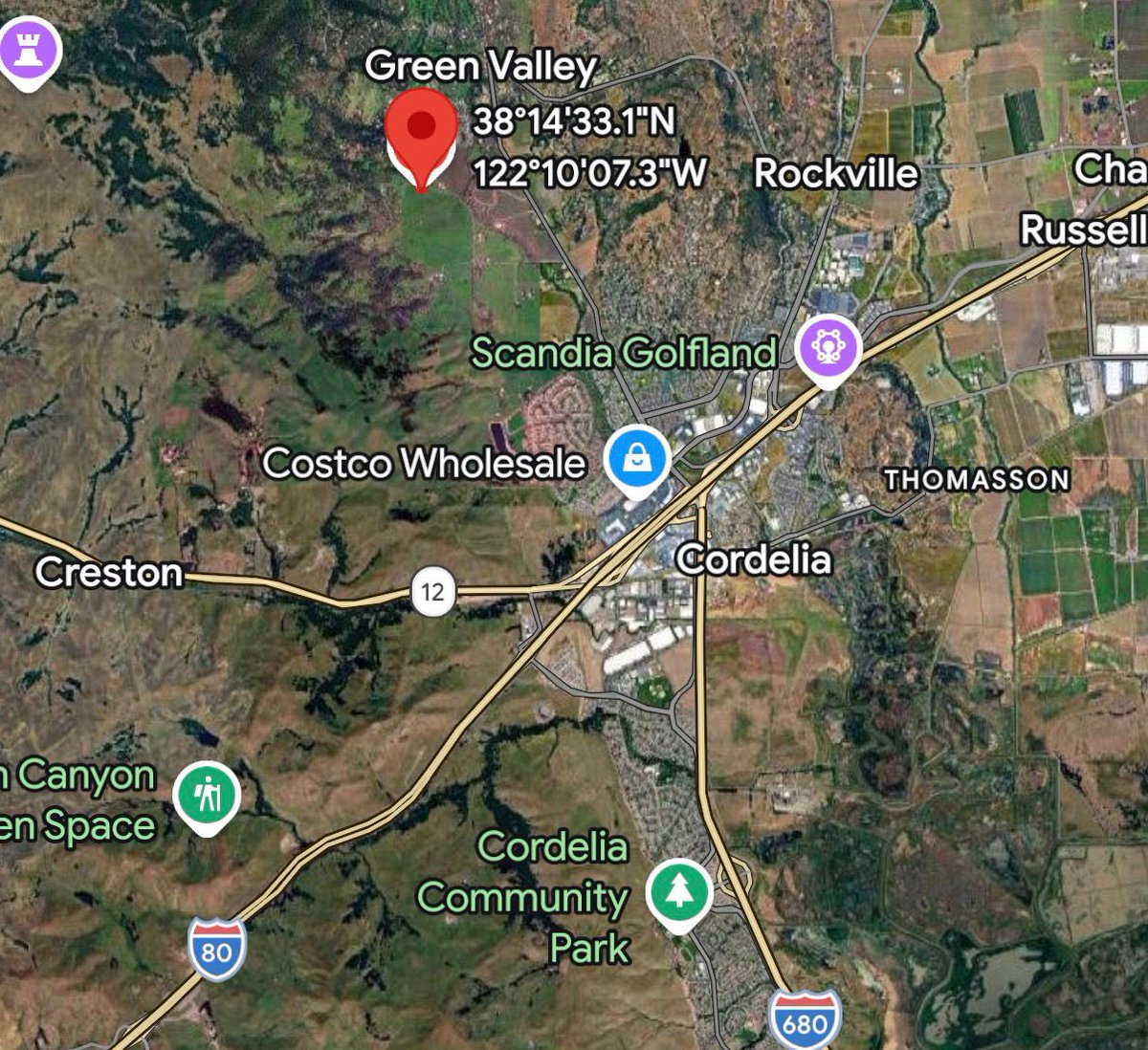 MasonFire - INCIDENT - Firefighters are at scene of a 3 acre vegetation fire near the 1600 block of Mason Rd, Cordelia. The fire is backing downhill in grass and inline with the wind