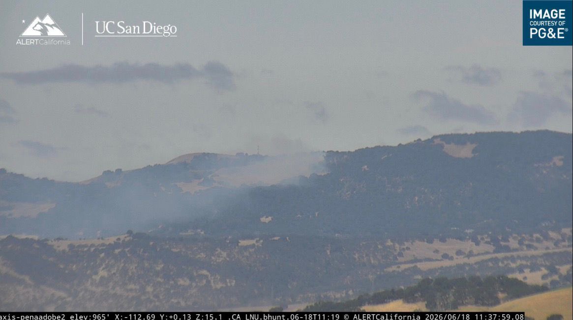 MasonFire - INCIDENT - Firefighters are at scene of a 3 acre vegetation fire near the 1600 block of Mason Rd, Cordelia. The fire is backing downhill in grass and inline with the wind