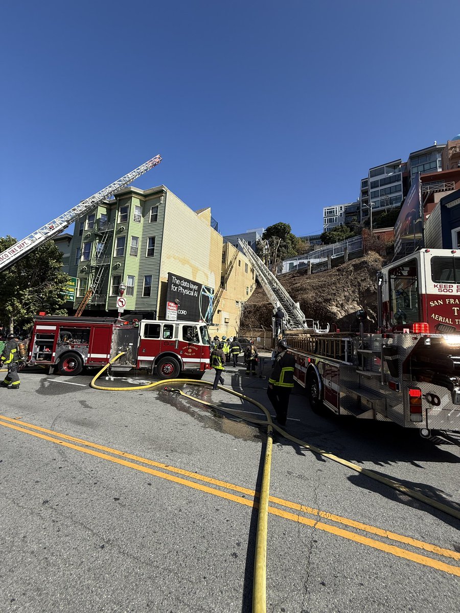 Broadway at Kearny SFFD responded to a one-alarm structure fire at Broadway and Kearny. Crews initiated a quick, aggressive interior attack and extinguished the fire. Exterior crews supported interior operations by opening up areas around theThe San Francisco Fire Department is currently on scene of a one-alarm structure fire in the 400 block of Broadway at Kearny. This fire involves a four-story mixed-use building that has residential units above commercial spaces 