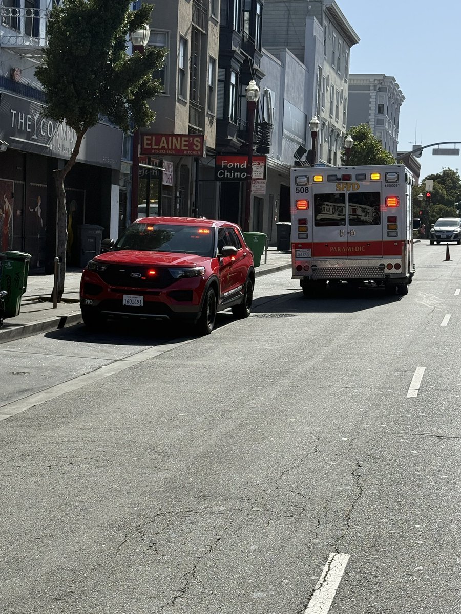 Broadway at Kearny SFFD responded to a one-alarm structure fire at Broadway and Kearny. Crews initiated a quick, aggressive interior attack and extinguished the fire. Exterior crews supported interior operations by opening up areas around theThe San Francisco Fire Department is currently on scene of a one-alarm structure fire in the 400 block of Broadway at Kearny. This fire involves a four-story mixed-use building that has residential units above commercial spaces 