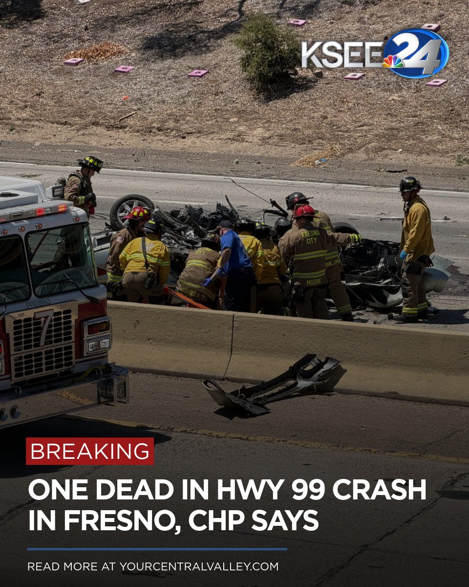 One person is dead after a crash on Highway 99 in Fresno Friday