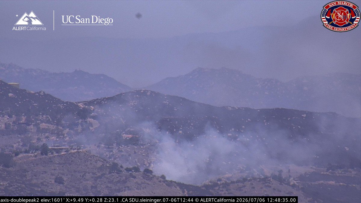 New Brush Fire Solar Lane/N Twin Oaks Valley Road, San Marcos, San Diego County. Air Attack 330, Air Tankers 71, 122, Copter 611 is being Dispatched
