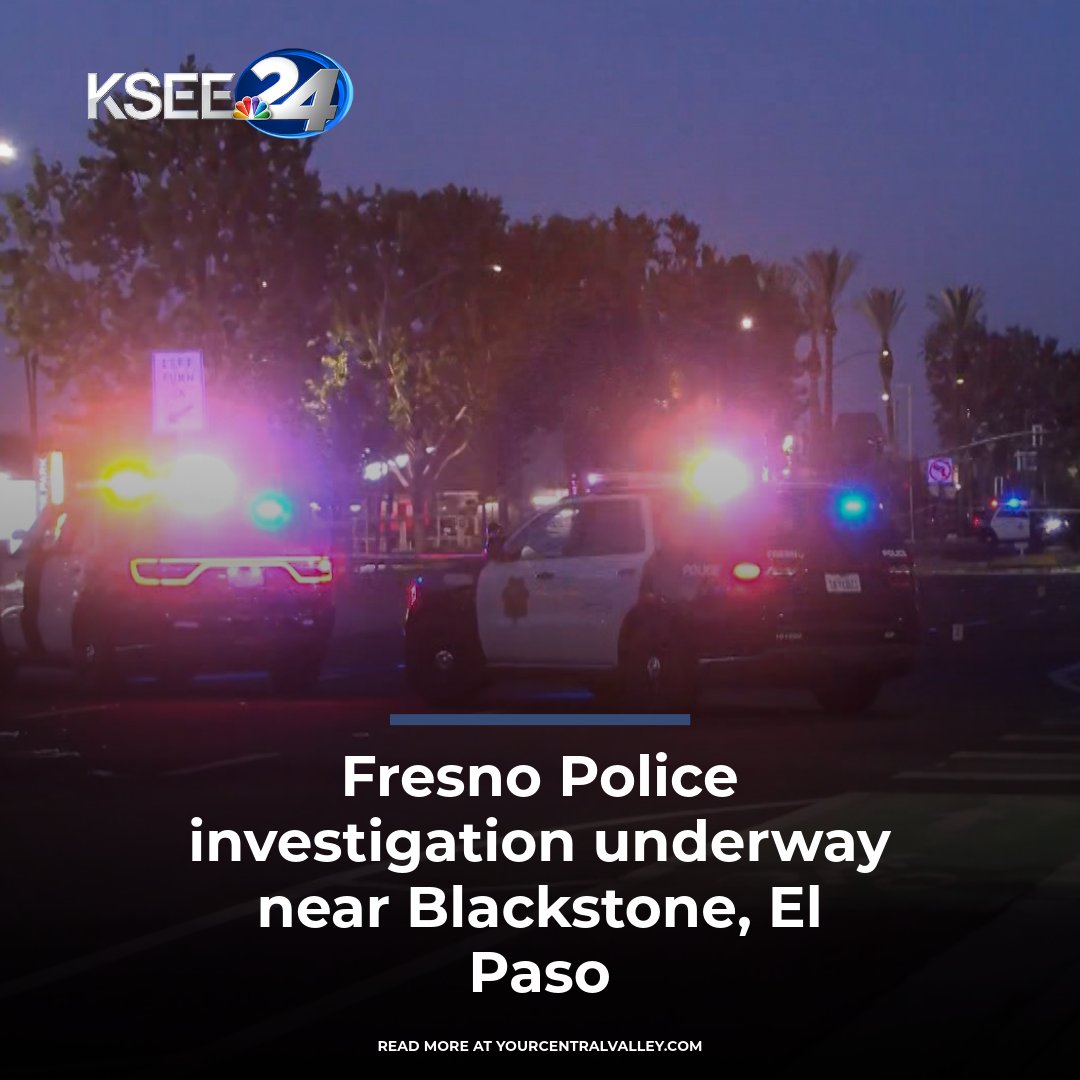 Fresno Police are investigating near Blackstone and El Paso avenues in north Fresno. A large area is blocked off, and evidence markers are visible at the scene
