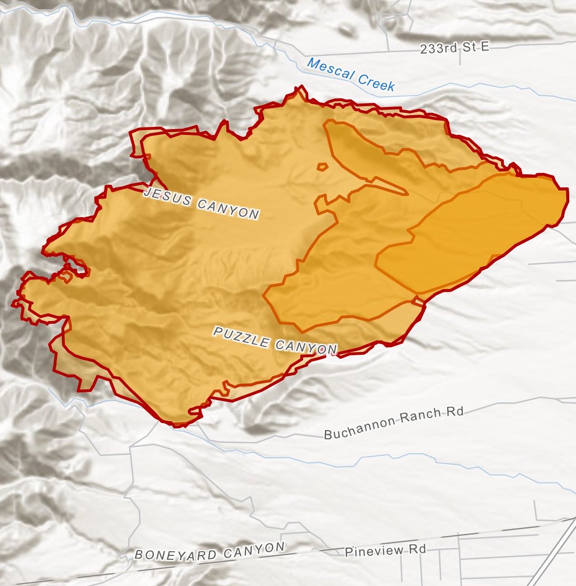SummitFire The Acreage was Revised earlier to 2,581 after better Mapping. Helco Copter 4PJ and Copter 531 remain overhead, Copter 608 and Helitankers 47, 55 are Finished for Tonight. Final  for the Night.Here's the SummitFire Mapped at 2,676 acres by Air Attack 51, seems like OES Intel 24 is overhead though Mapping it again.  