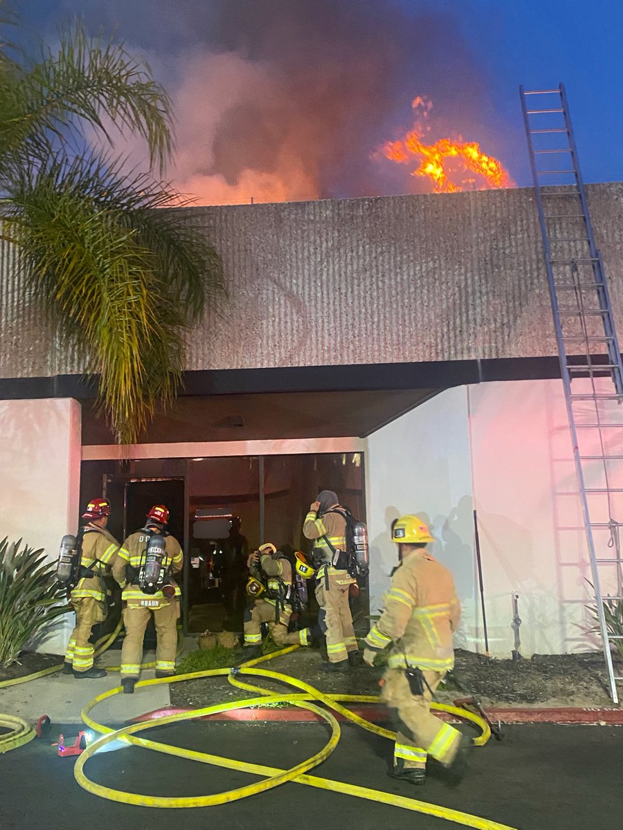 OCFA firefighters responded to a commercial fire in the 23000 block of Alcalde in Laguna Hills. Crews found heavy smoke and fire in one unit, threatening adjacent units. The fire was knocked down in 45 minutes. One firefighter suffered a minor injury