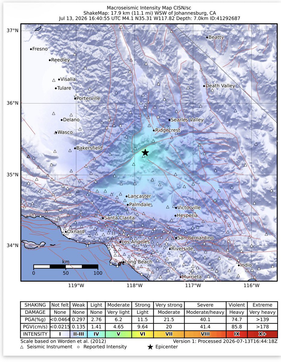 A magnitude 4.1 earthquake was reported this morning and may have been felt throughout our north desert communities. Now is a great time to review your family's emergency plan and make sure you're prepared for the next earthquake.