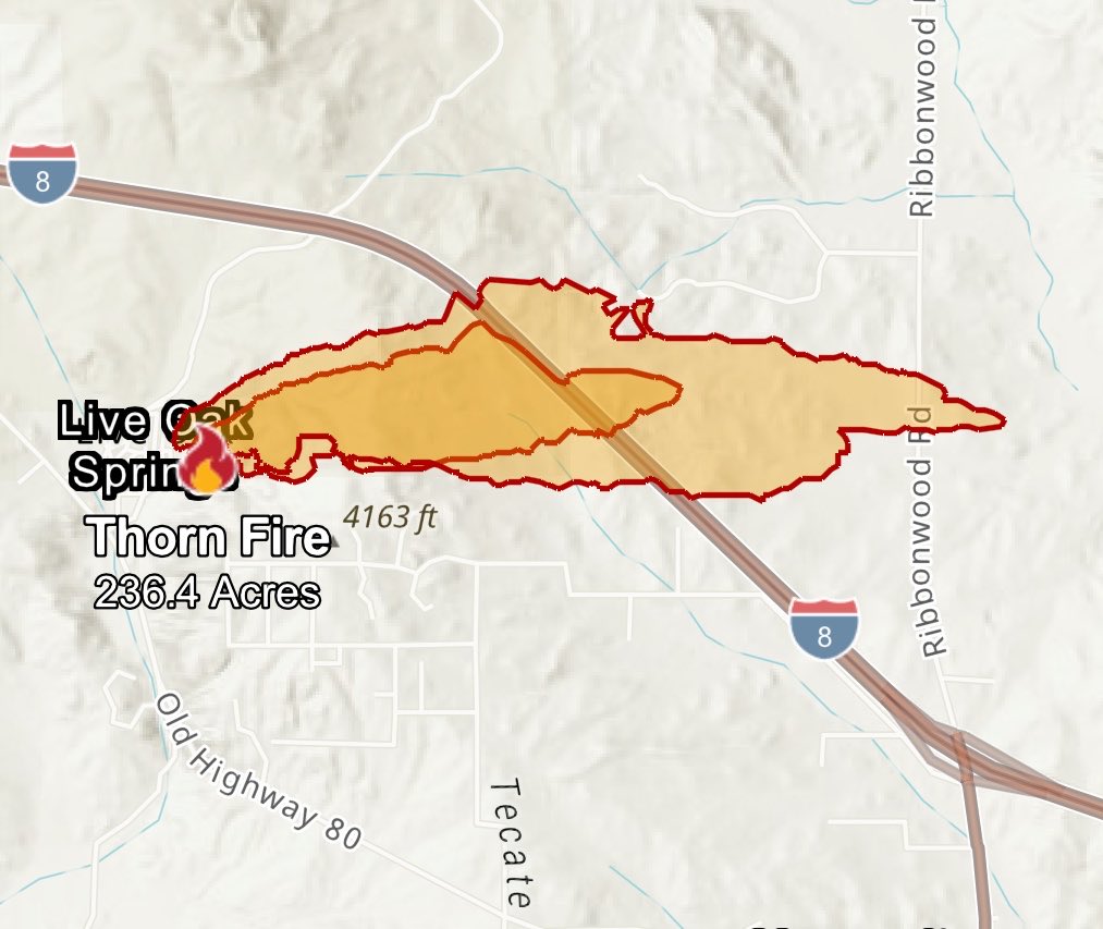 Most recent Mapping on the ThornFire is 699 acres, at 6:26, definitely 700 acres right now. All Air Tankers will be Released soon, Helco Copter 8AS, Copter 609 and Helitanker 9CU will be Assigned for Night Operations tonight due to Fire Growth and Structures Threatened 