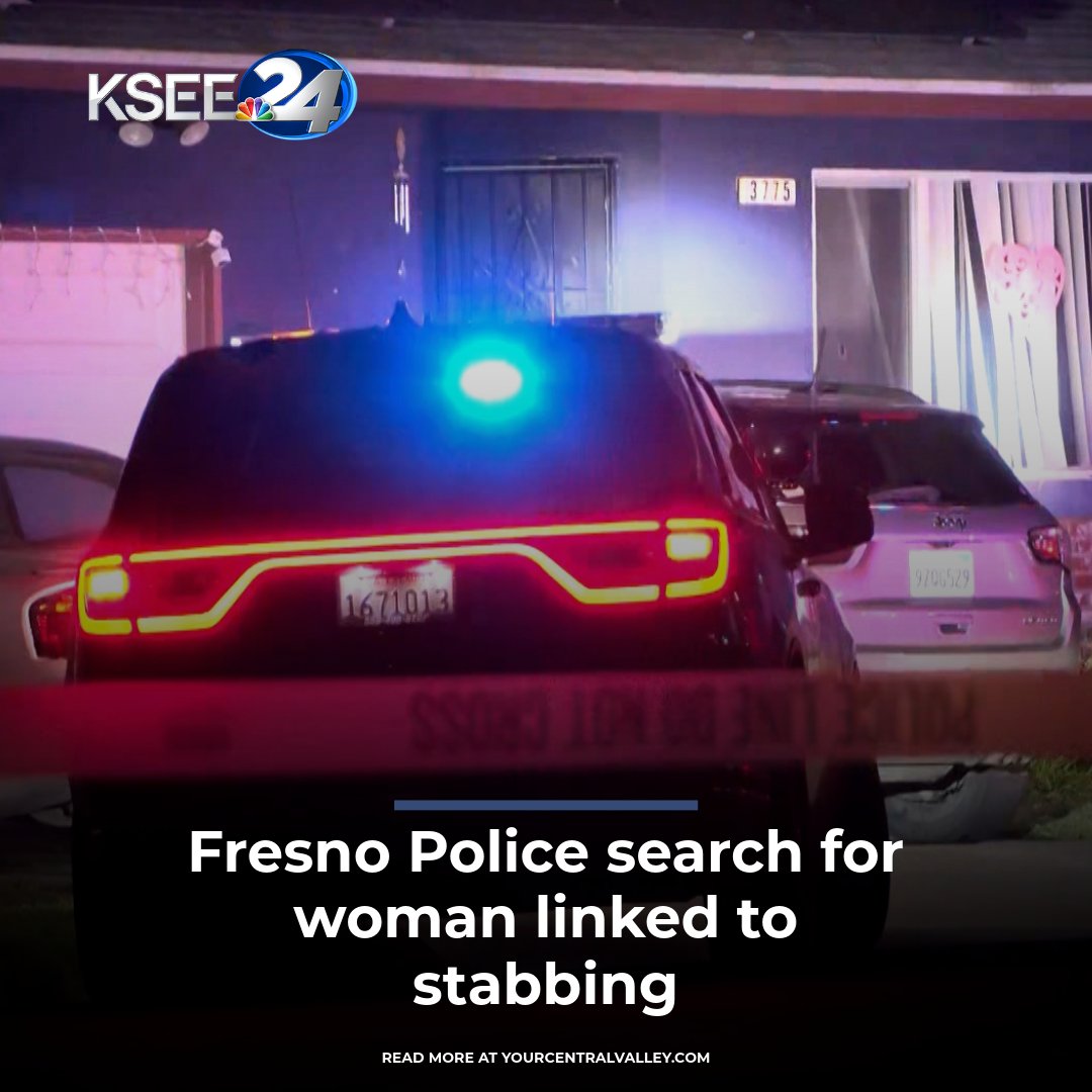 The Fresno Police Department is searching for a woman who they believe is a person of interest in connection with a stabbing in central Fresno