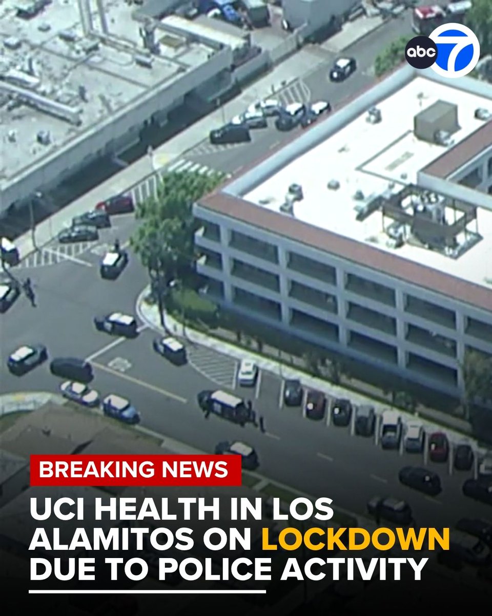 UCI Health in Los Alamitos was placed on lockdown Wednesday morning amid a massive response by police at the medical center