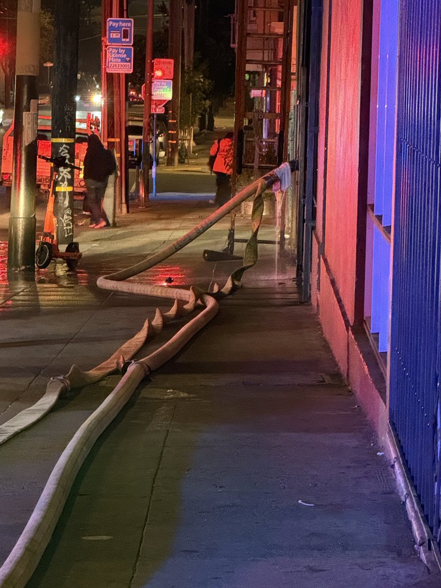 The fire in the 3000 block of Mission Street is now CONTAINED. There are no injuries and no displacement. The cause of the fire is electrical in nature. It was isolated to one floor in the commercial and basement section.  