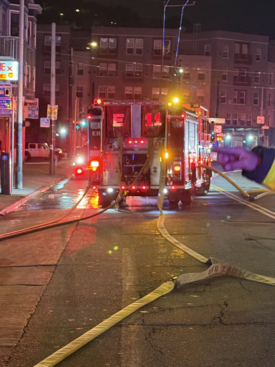 The fire in the 3000 block of Mission Street is now CONTAINED. There are no injuries and no displacement. The cause of the fire is electrical in nature. It was isolated to one floor in the commercial and basement section.  