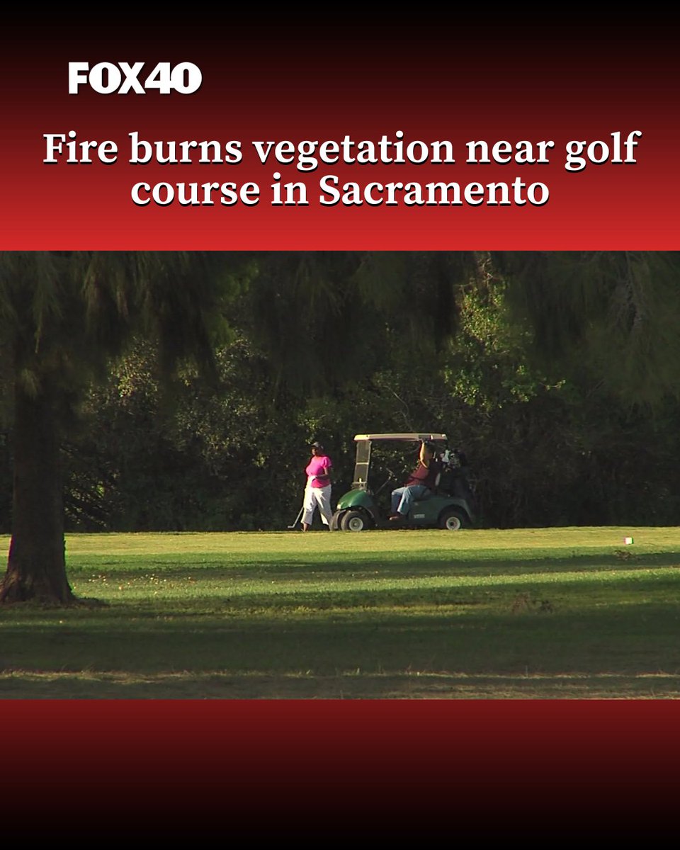 There were more than putters tearing up the green Monday, as a fire burned near a Sacramento golf cours
