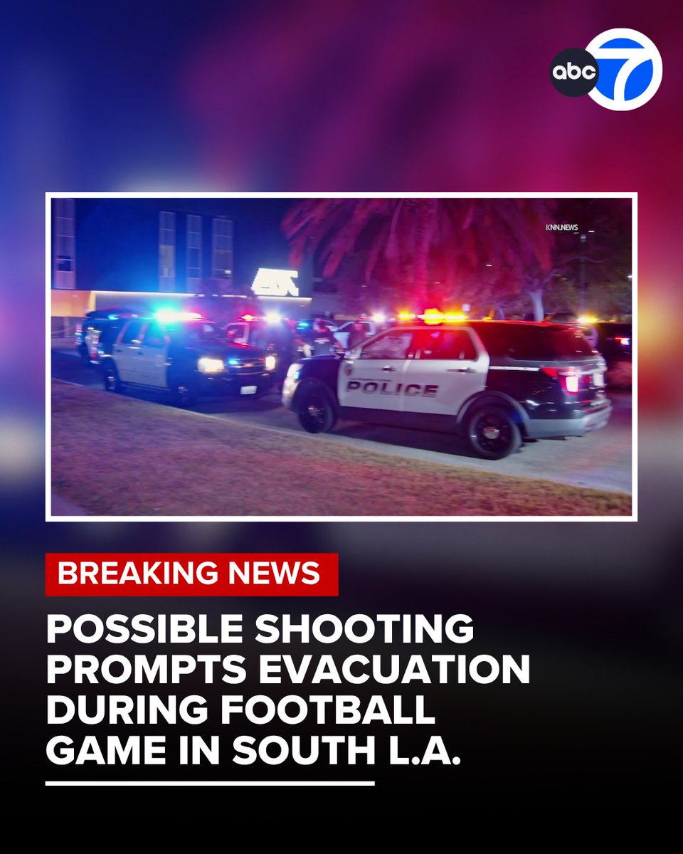 A high school football game at Los Angeles Southwest College was evacuated after reports of shots being fired. Deputies placed the area on lockdown and evacuated students and spectators while they searched for a suspect.