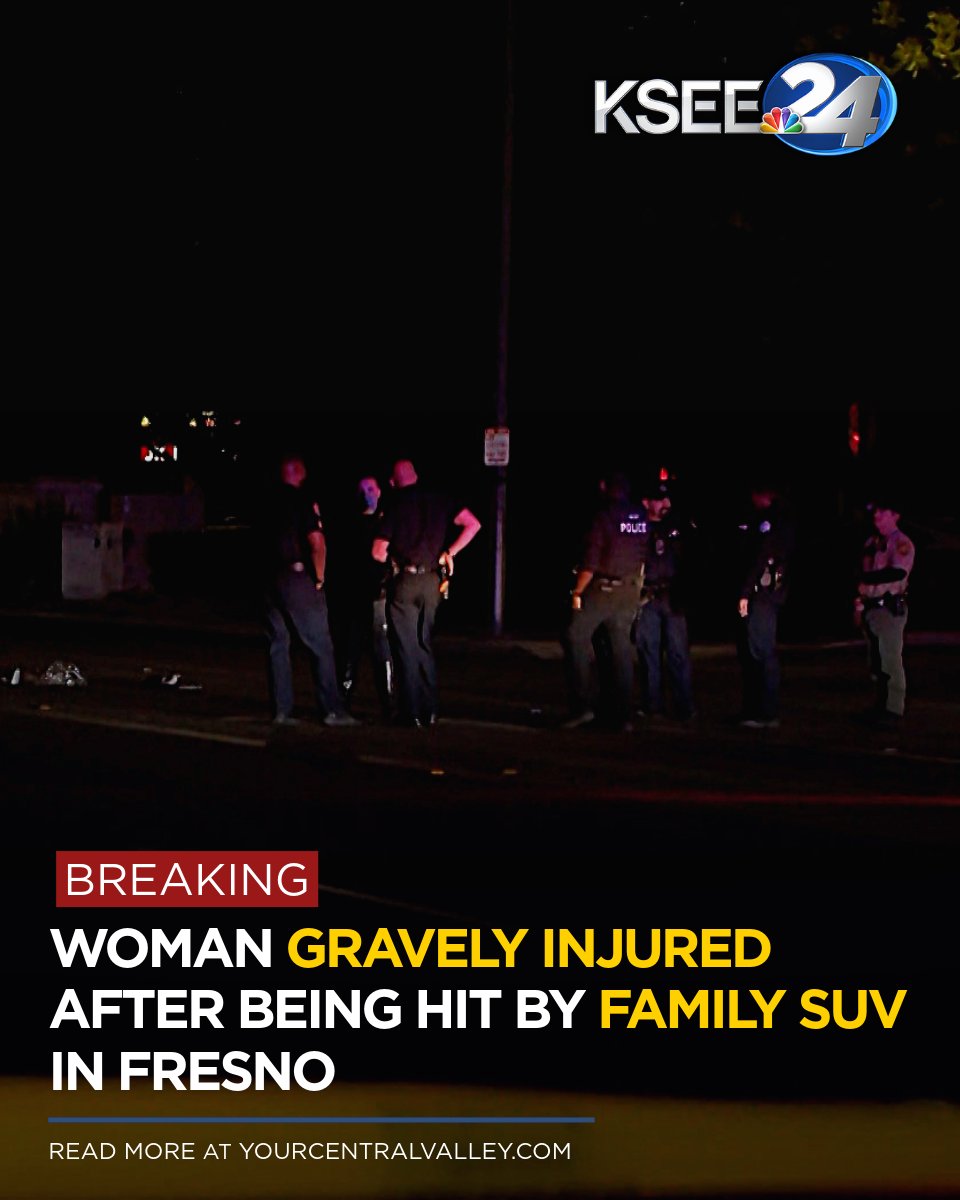 A woman was gravely injured after being hit by a family in an SUV Friday night