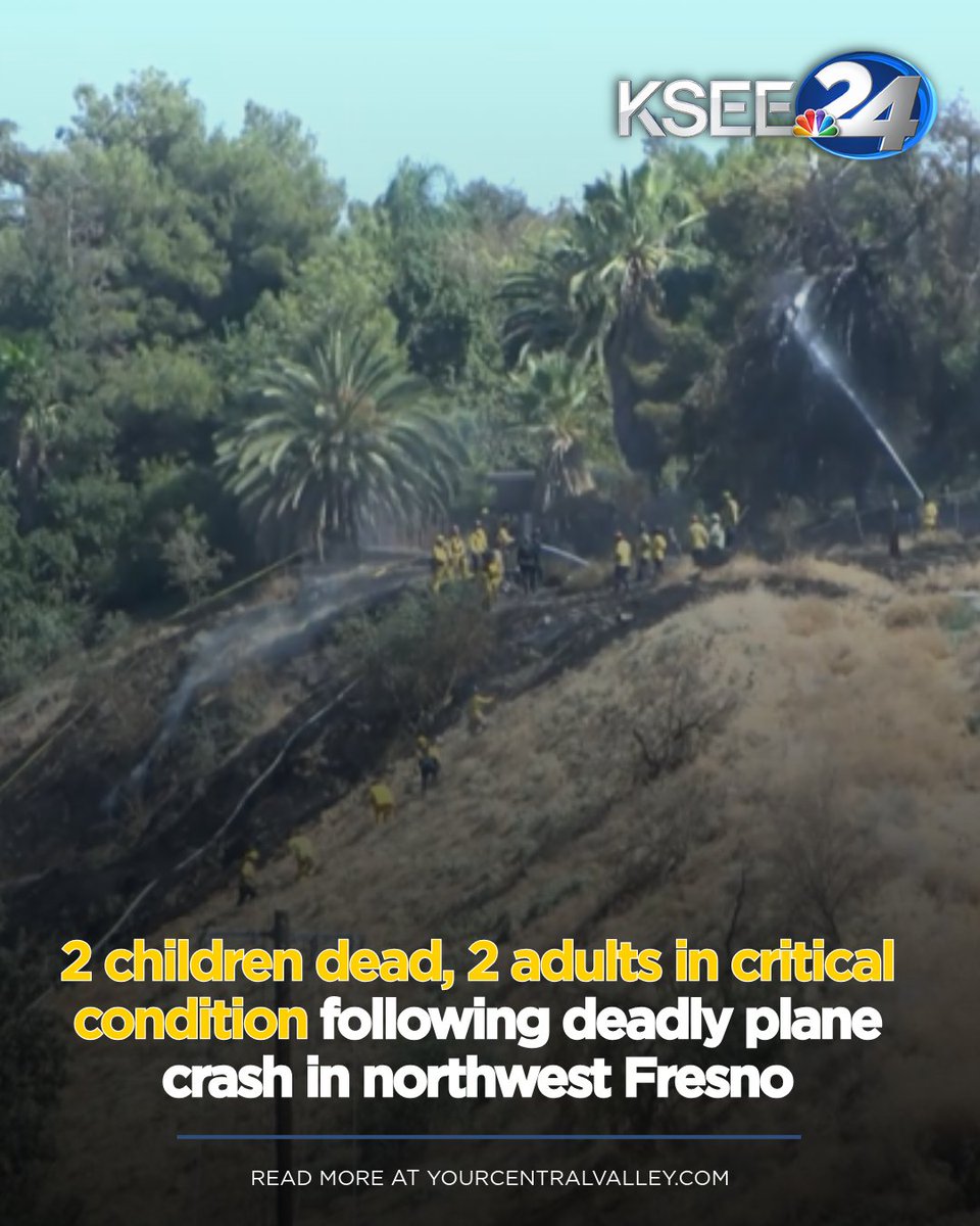 Two children are dead and two adults are in critical condition following a deadly plane crash in northwest Fresno, the Fresno County Sheriff's Office confirmed