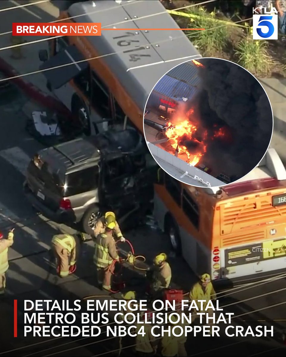 surrounding the Metro bus collision that left two people dead – and took place just hours before a local news station helicopter crashed