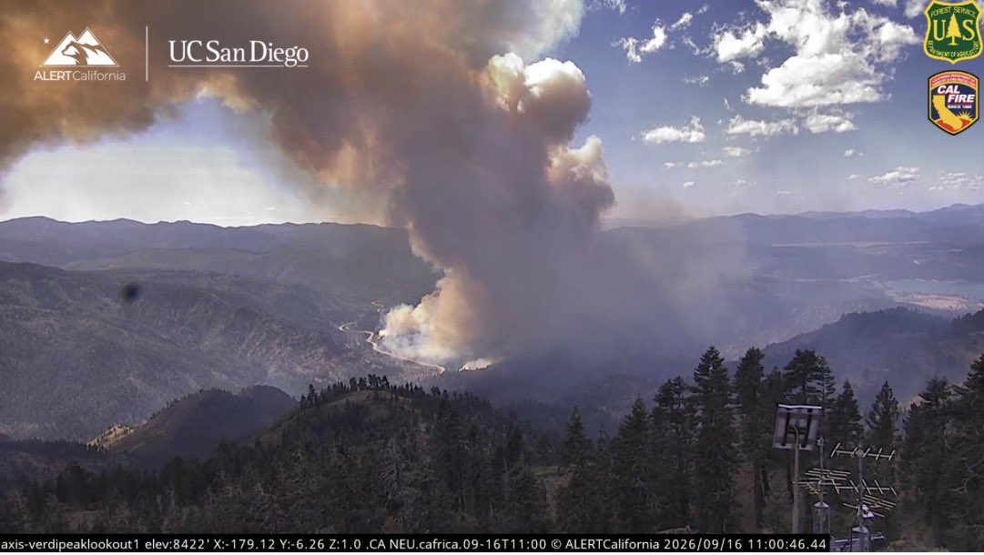 Crews are responding to the FloristonFire. I-80 Westbound at the state line is currently closed .TMFR is monitoring a fire along I-80 near Floriston with a rapid rate of spread in medium/heavy fuels 