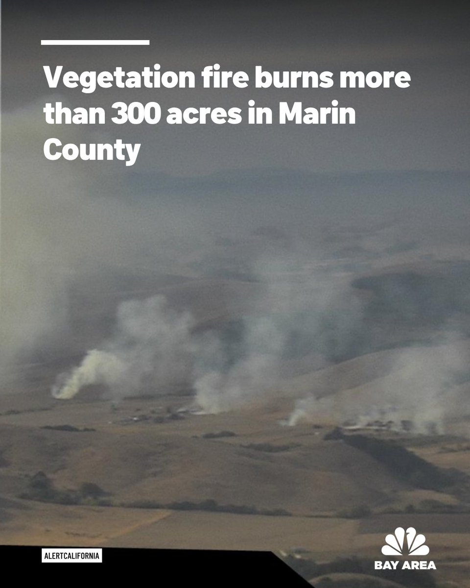 Firefighters are battling a vegetation fire that has burned more than 300 acres in Marin County, authorities said