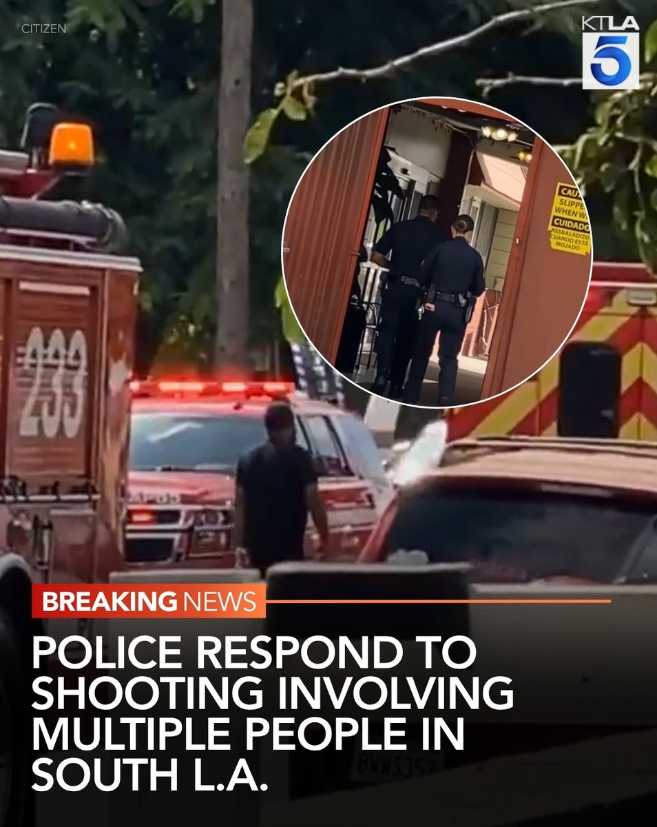 Police are responding to a shooting involving multiple people in South L.A. Monday morning. A suspect is in custody