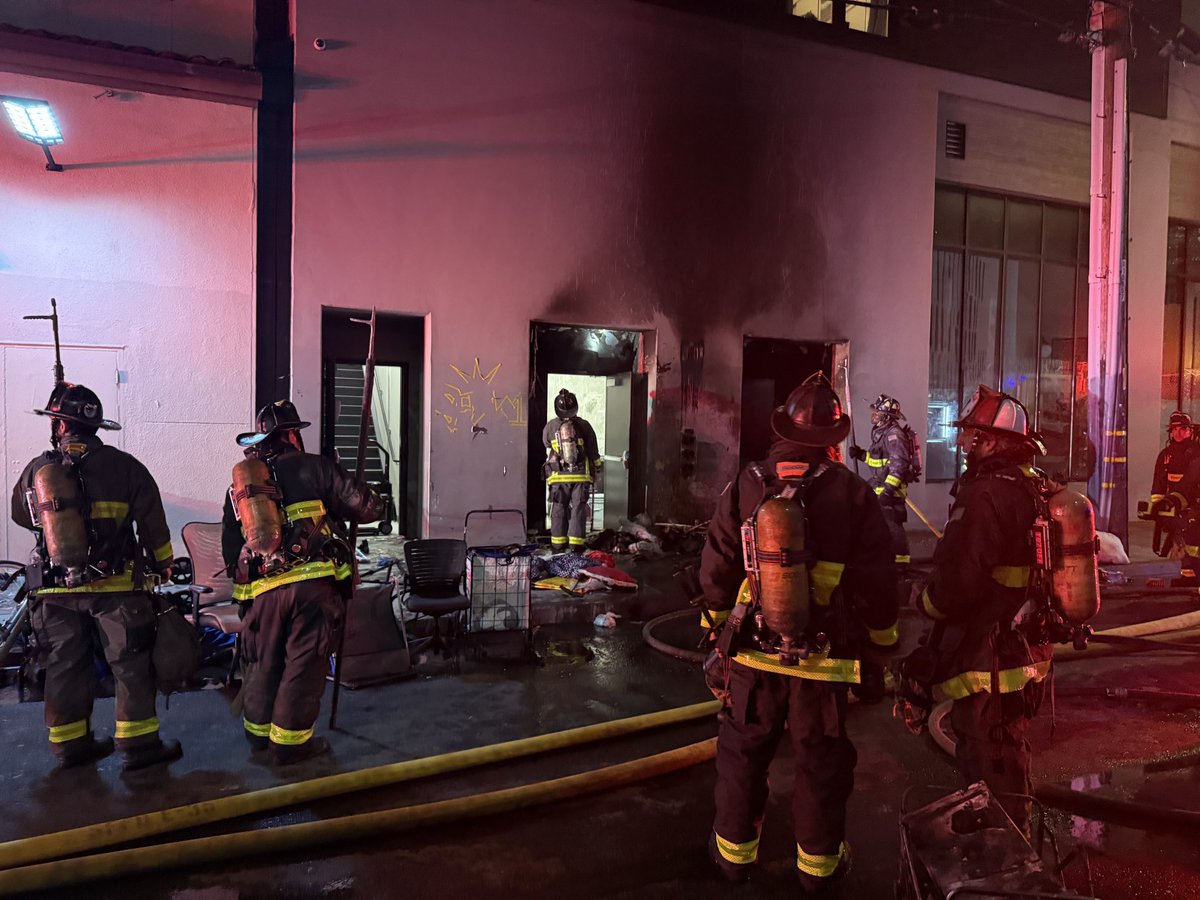 (1 alarm)-ALARM FIRE San Francisco Fire is on the scene of a 1-alarm structure fire in the (1400) block of Stevenson Street. Initial reports are of a fire outside of the building. Exterior fire that had smoke pushed building. 