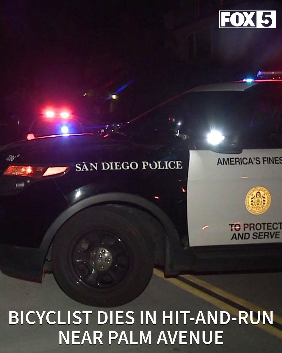 A 45-year-old man died after a vehicle collided with him while he was riding a mountain bike early Wednesday morning in the Egger Highlands neighborhood, according to the San Diego Police Department